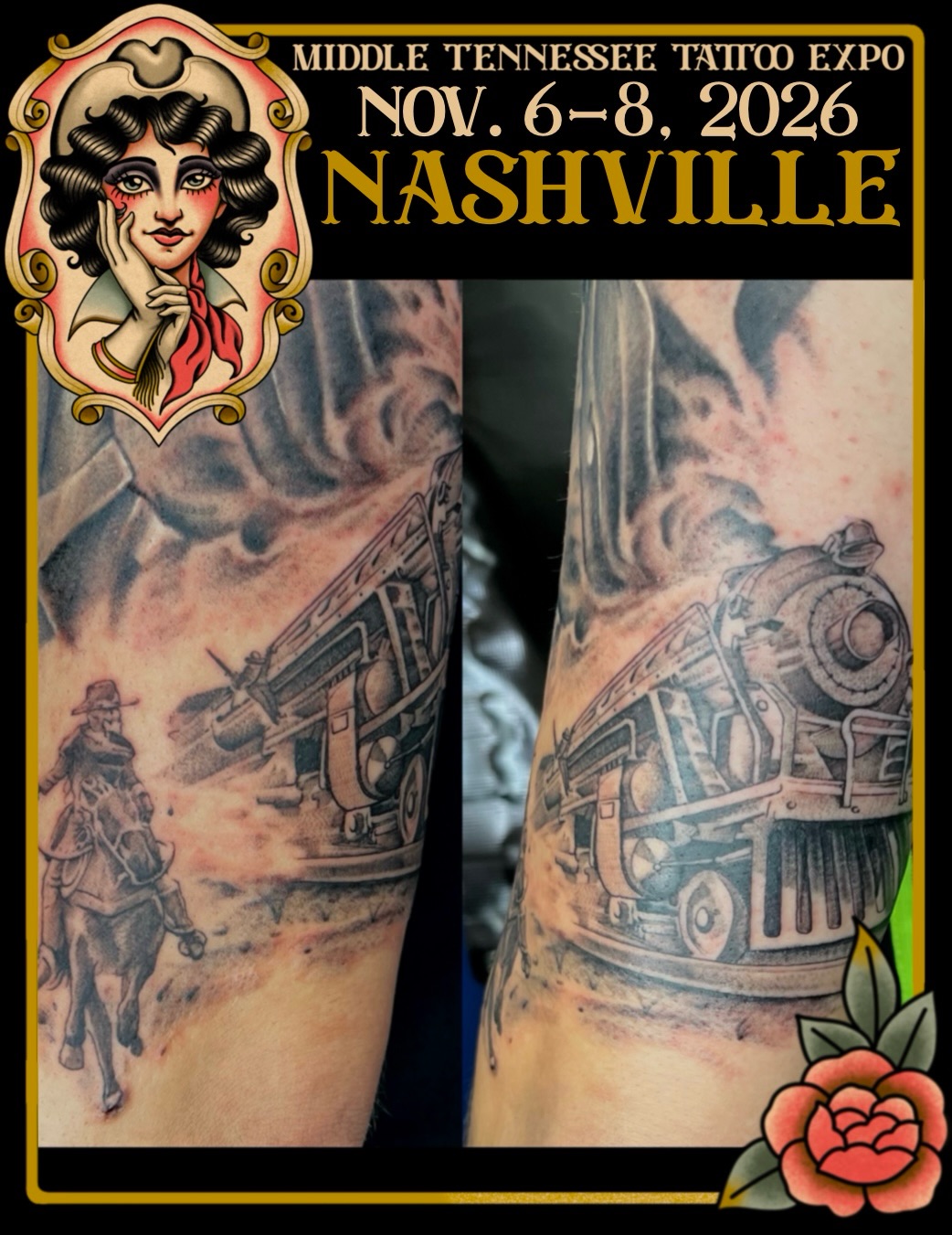 Tattoo by @necro_comicon — black_and_grey, realism