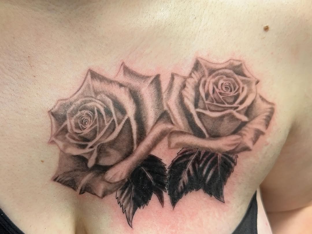 Tattoo by @lil_barbs — black_and_grey, realism