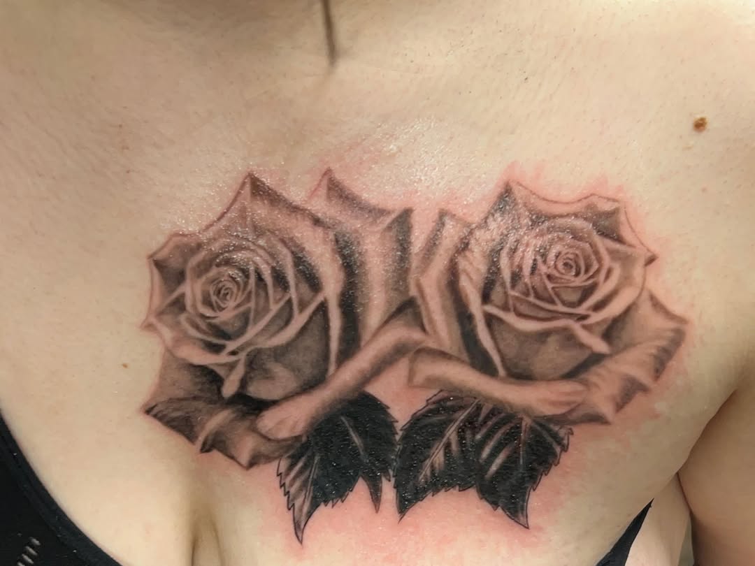 Tattoo by @lil_barbs — realism, black_and_grey