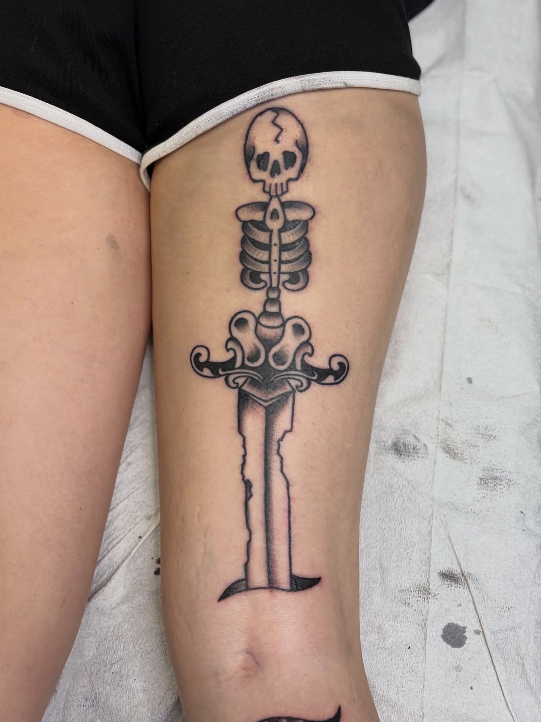 Tattoo by @nice_ash_tats — american_traditional, black_and_grey