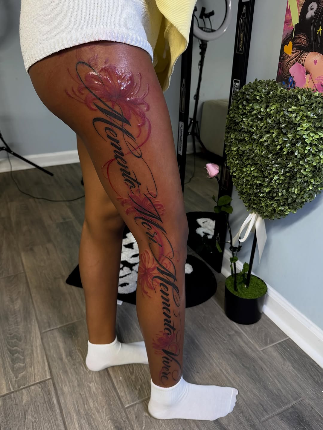 Tattoo by @stephsworldofink — lettering_script, fine_line