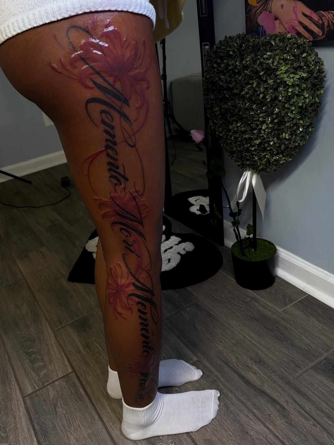 Tattoo by @stephsworldofink — lettering_script, fine_line