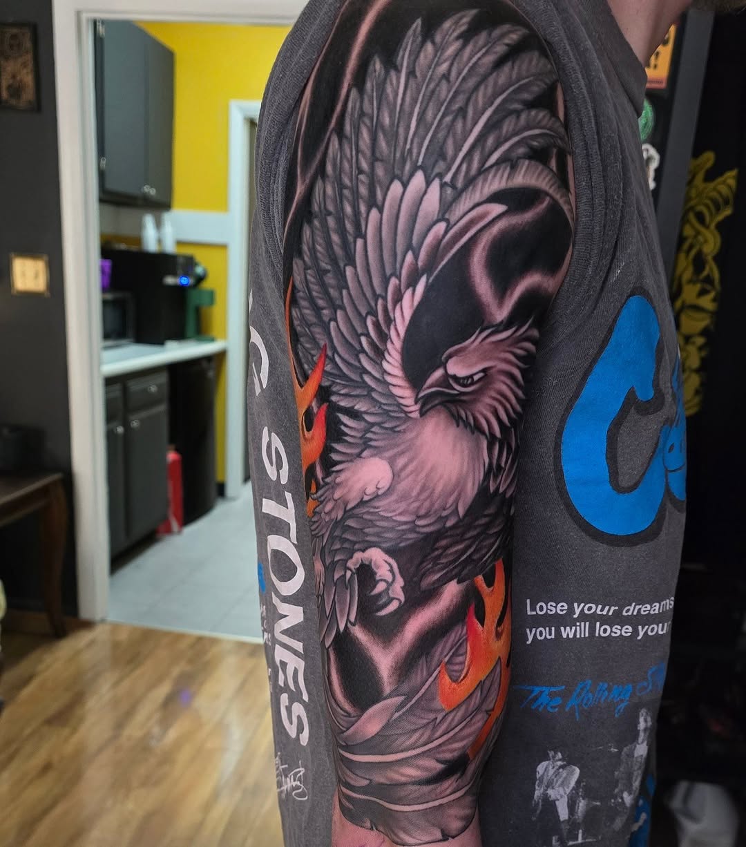 Tattoo by @steelcitytattoos — realism, black_and_grey