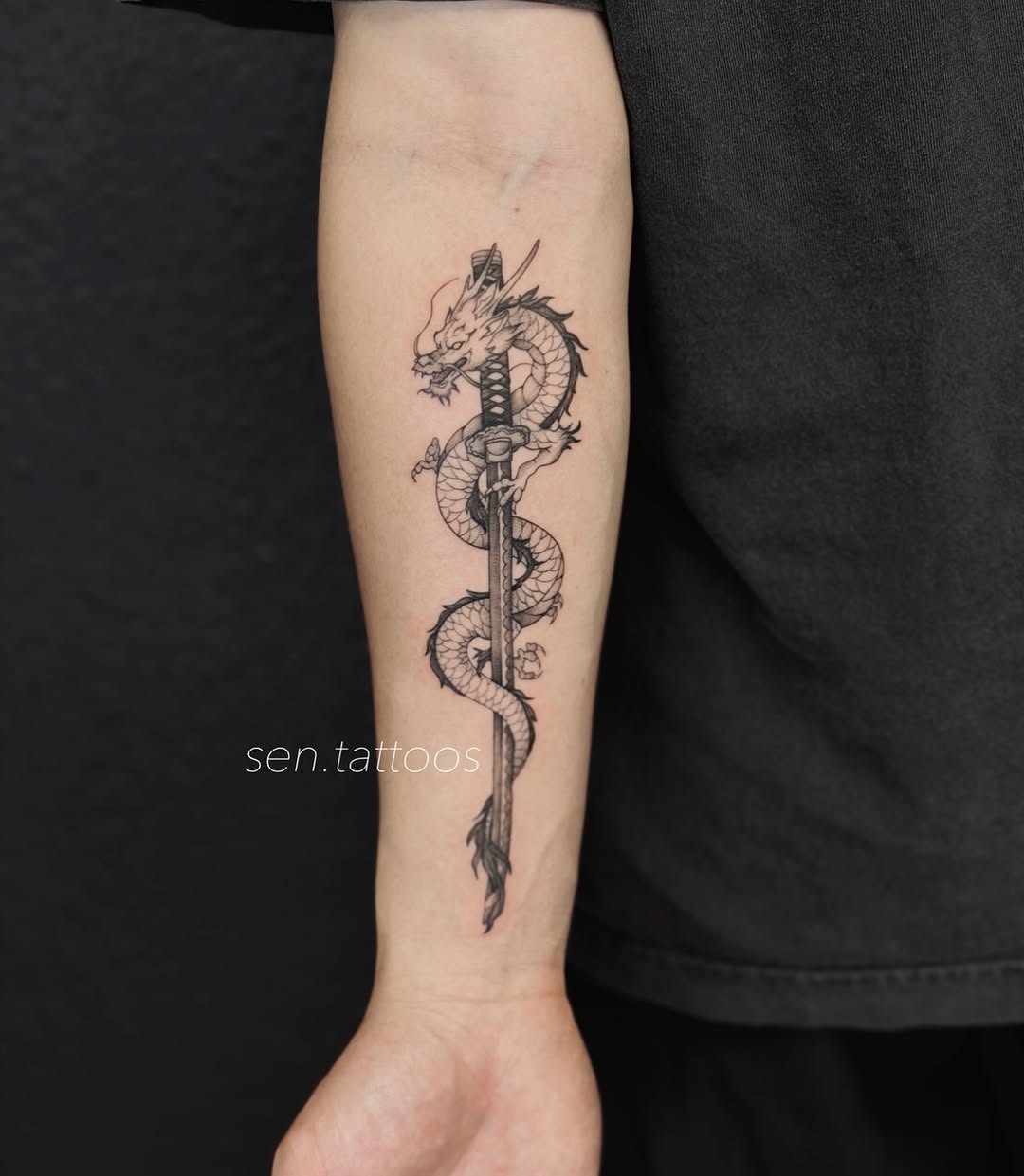 Tattoo by @sen.tattoos — black_and_grey