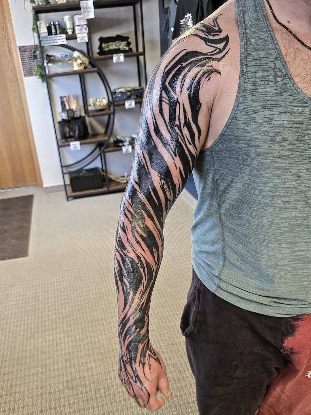 Tattoo by @wolffmantattoo — blackwork