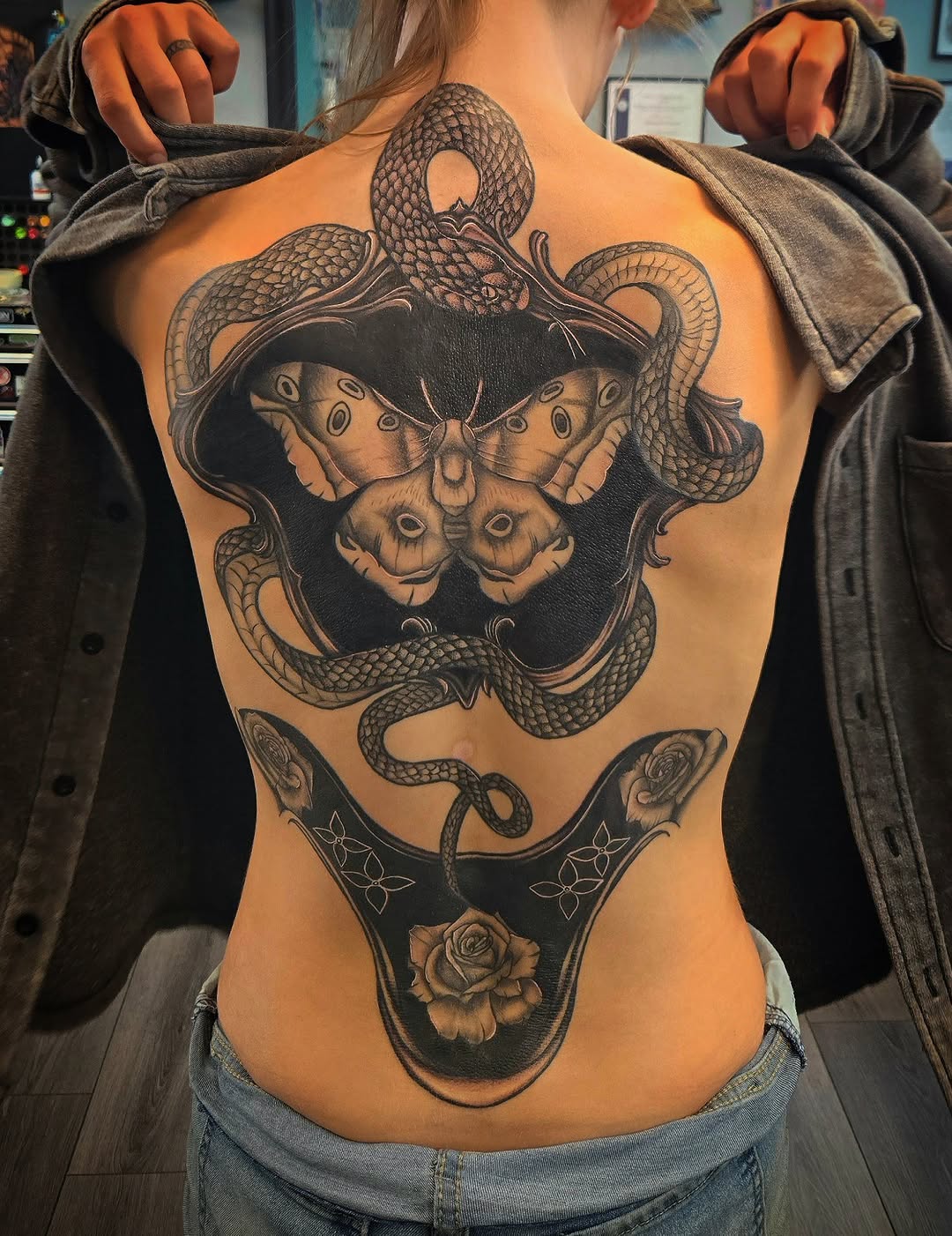 Tattoo by @danielleeink — black_and_grey, realism