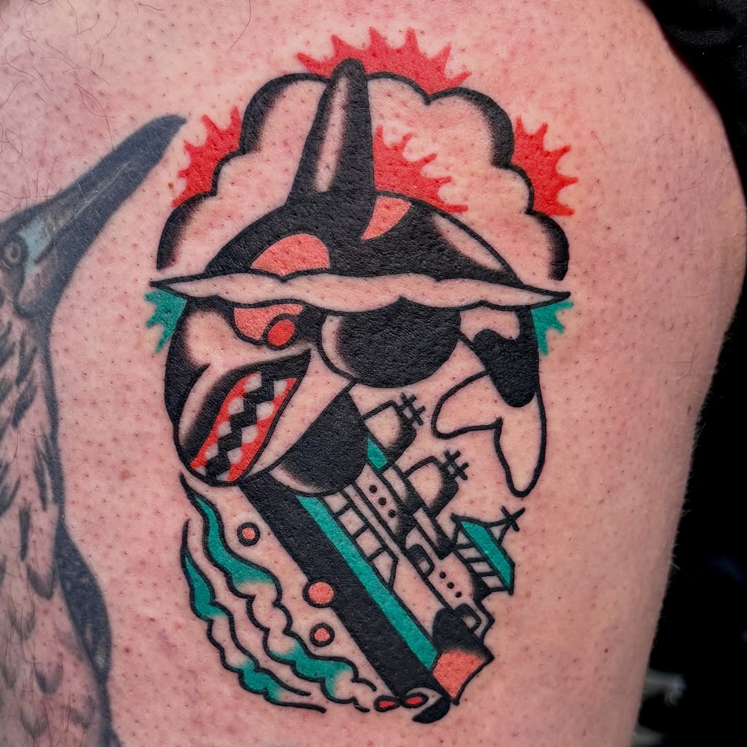 Tattoo by @sawblade_sunken_ship — american_traditional