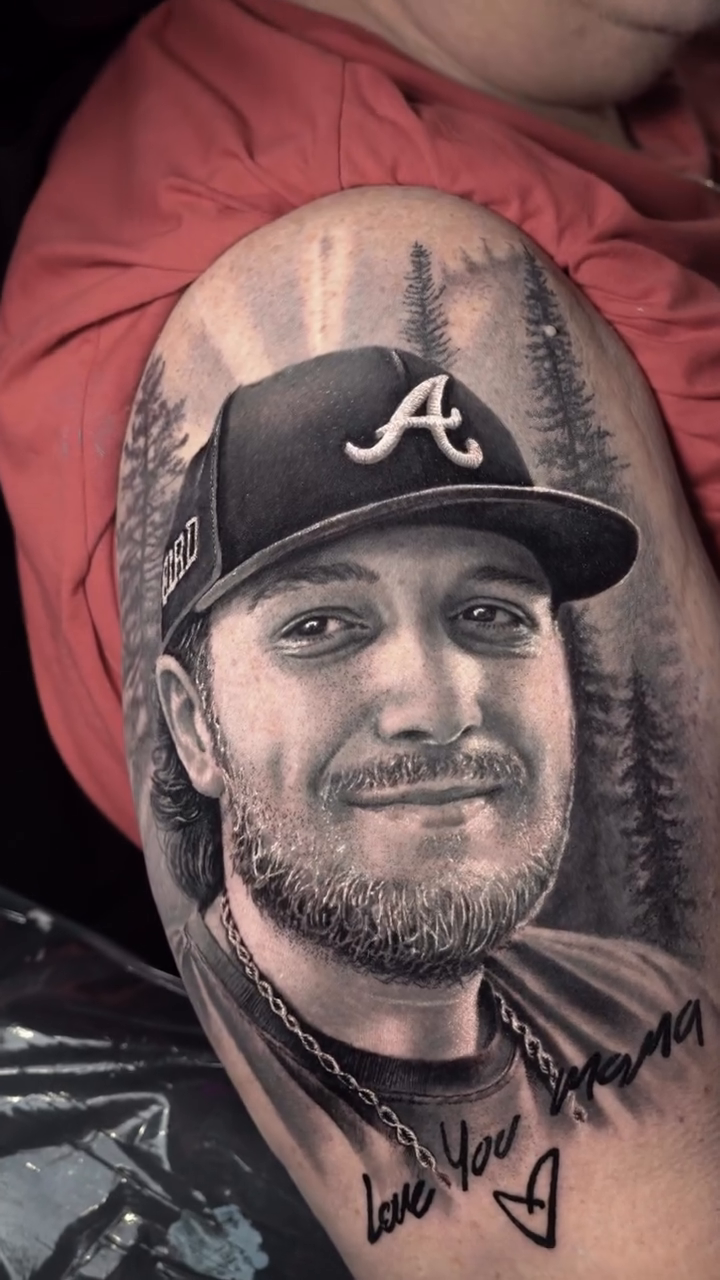 Tattoo by @yeinstattoos — realism, black_and_grey