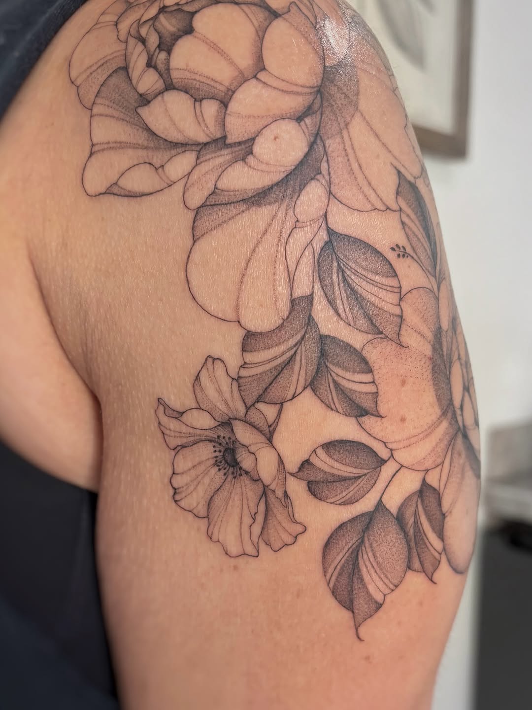 Tattoo by @art.byjaclyn — black_and_grey, dotwork