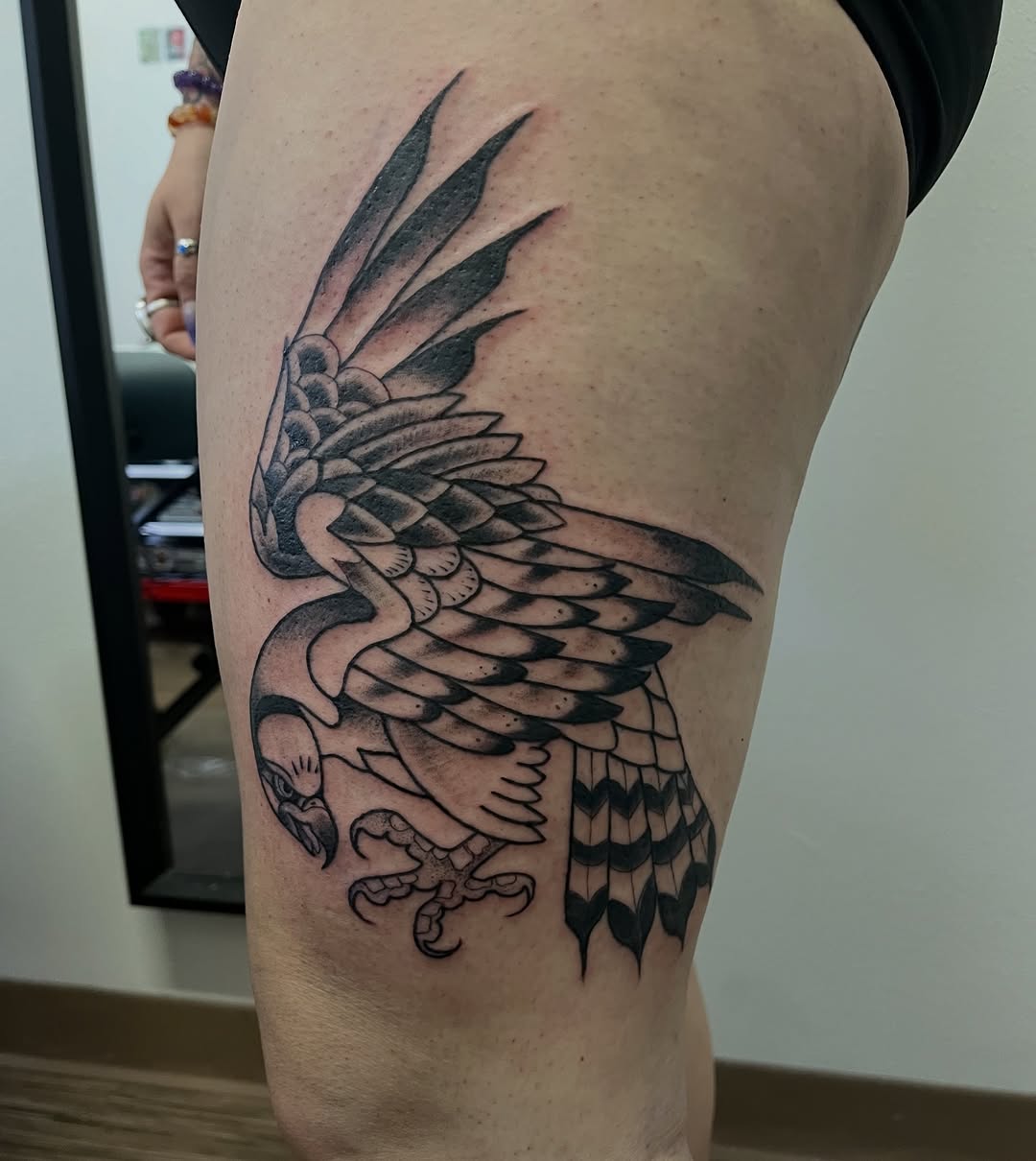 Tattoo by @laceybtattoos β american_traditional, black_and_grey