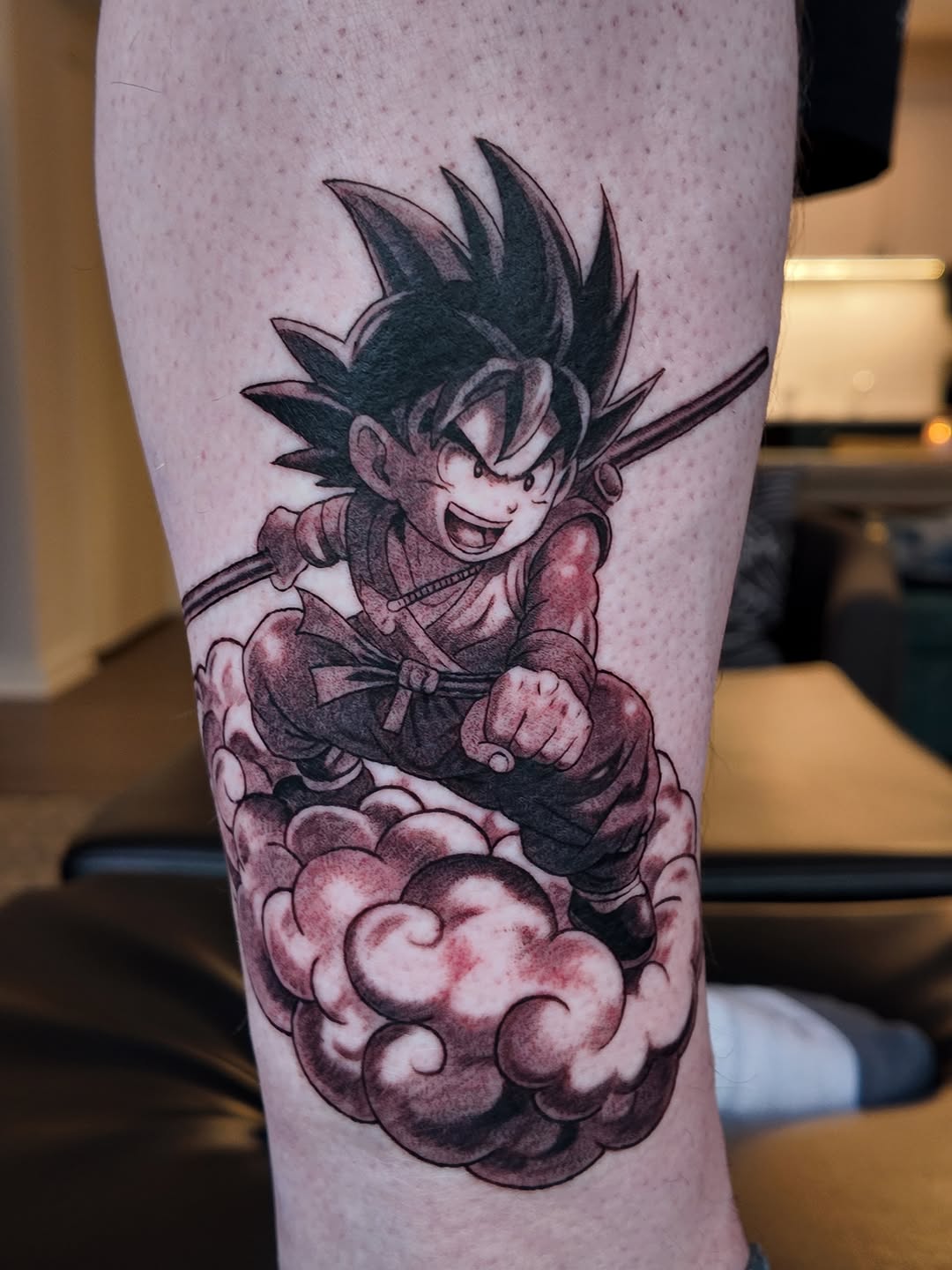 Tattoo by @carlos__macedo โ anime, black_and_grey
