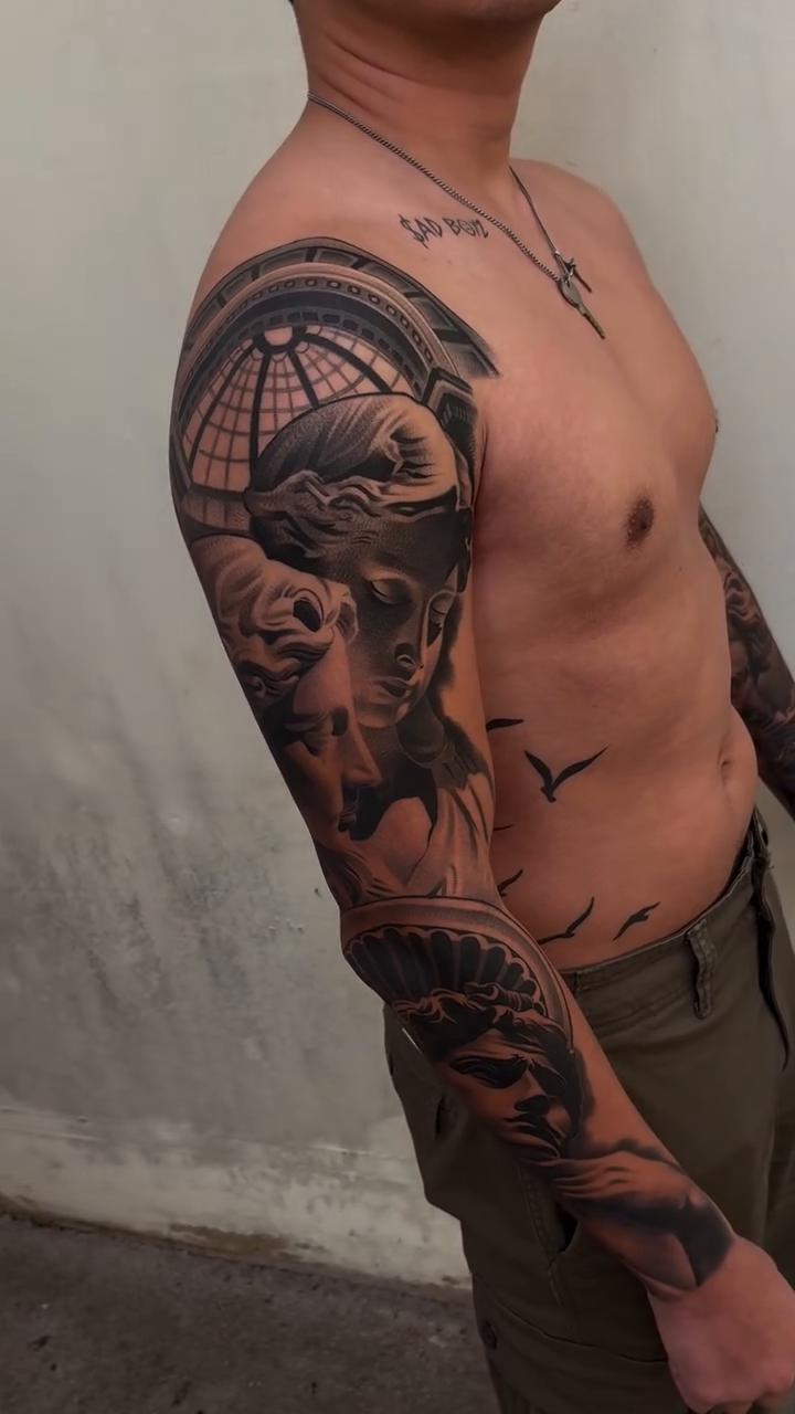 Tattoo by @xaviersalinastats — realism, black_and_grey