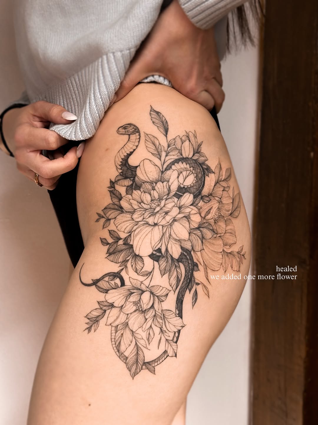 Tattoo by @milameowitattoo โ illustrative, black_and_grey