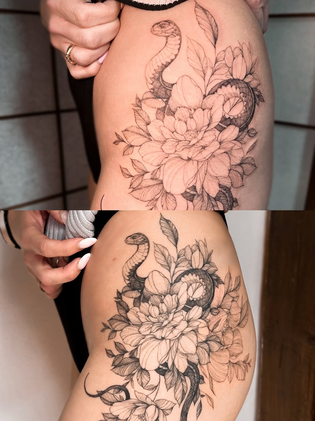 Tattoo by @milameowitattoo โ illustrative, black_and_grey