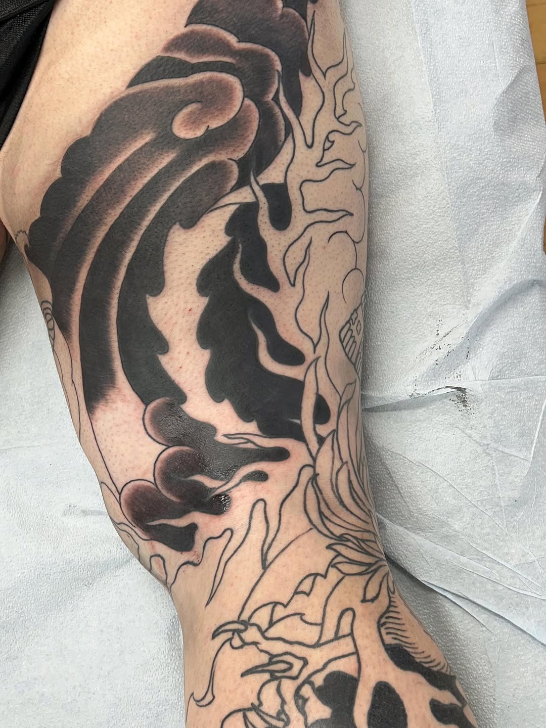 Tattoo by @matthewcrimtattoos — japanese_irezumi, blackwork