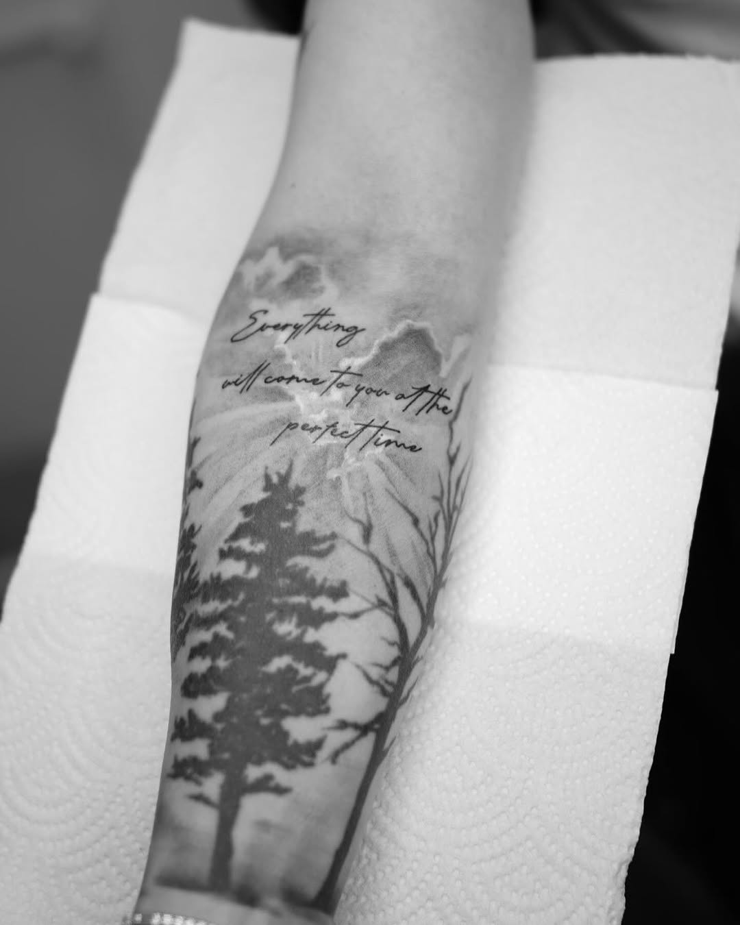 Tattoo by @arthoitam — lettering_script, black_and_grey