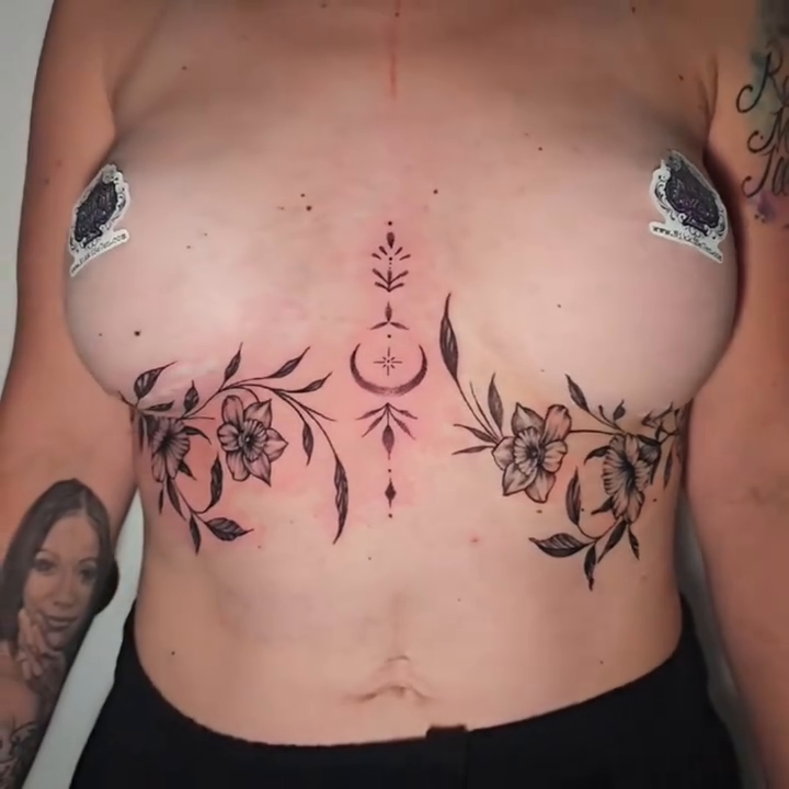 Tattoo by @nikki_se7en_tattoos — fine_line, black_and_grey