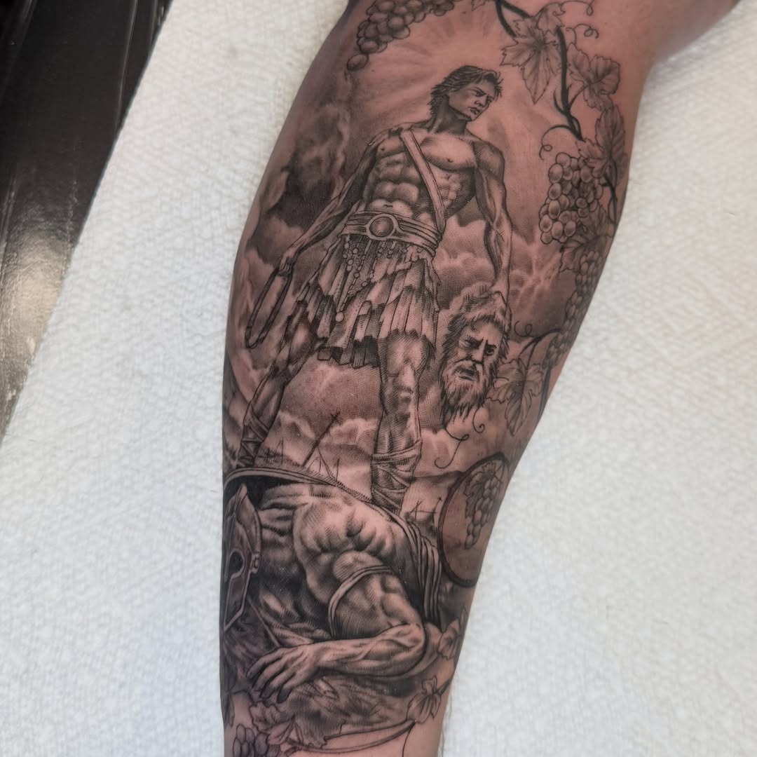 Tattoo by @gees_arte β realism, black_and_grey
