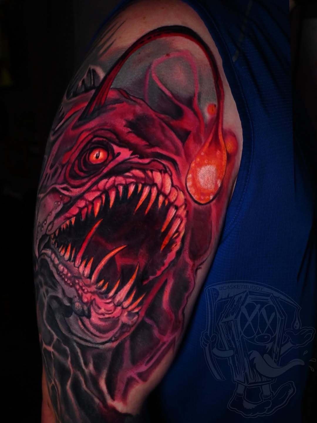 Tattoo by @casketbuddy — realism, dark_realism