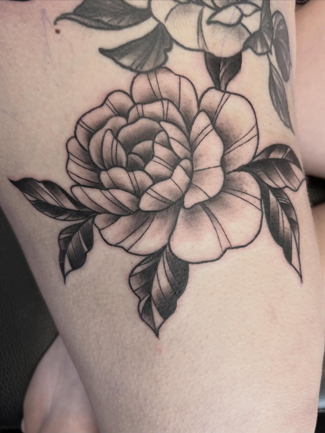 Tattoo by @nate_shahan — black_and_grey, neo_traditional