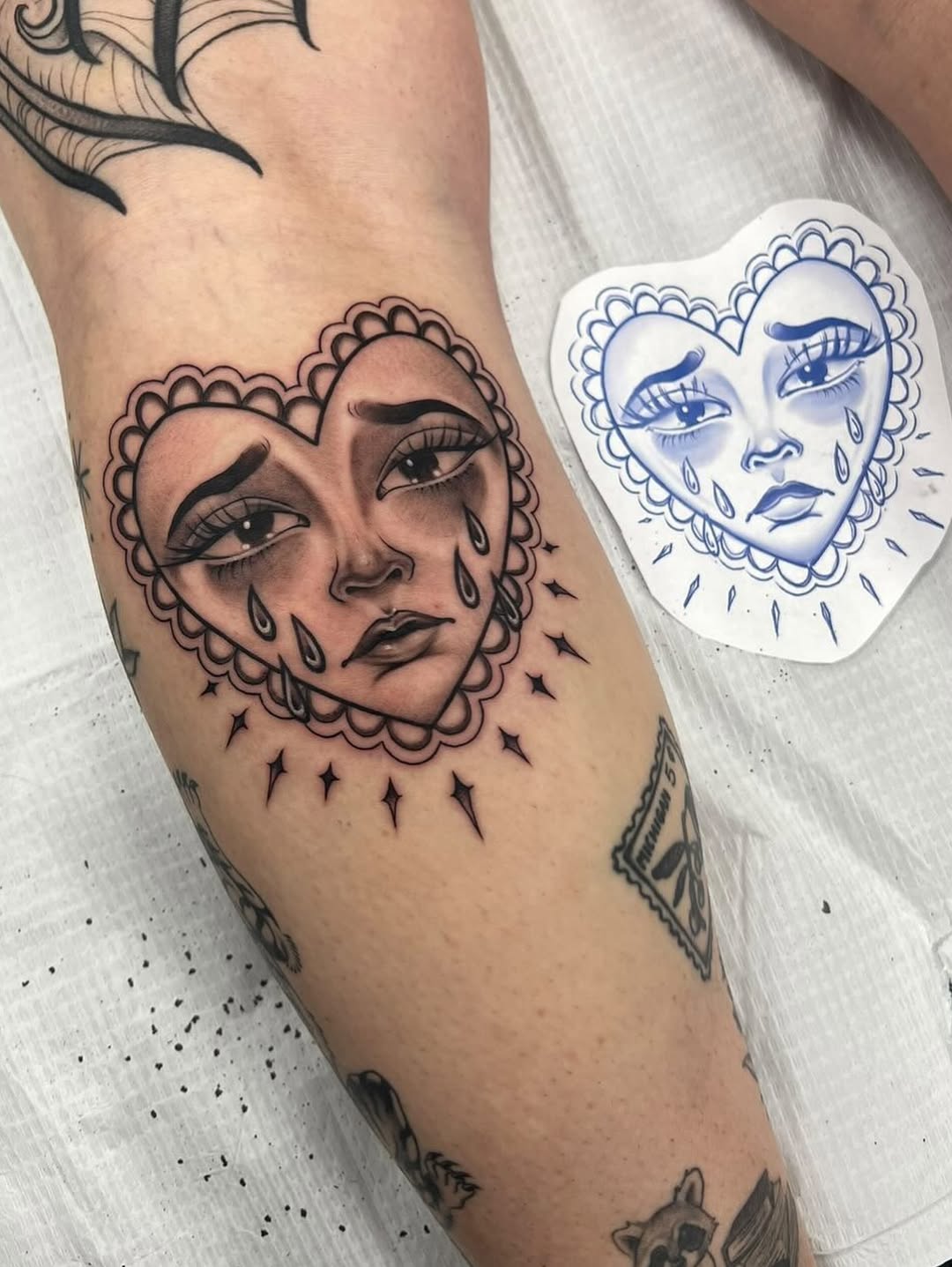 Tattoo by @lyndsink — neo_traditional, black_and_grey
