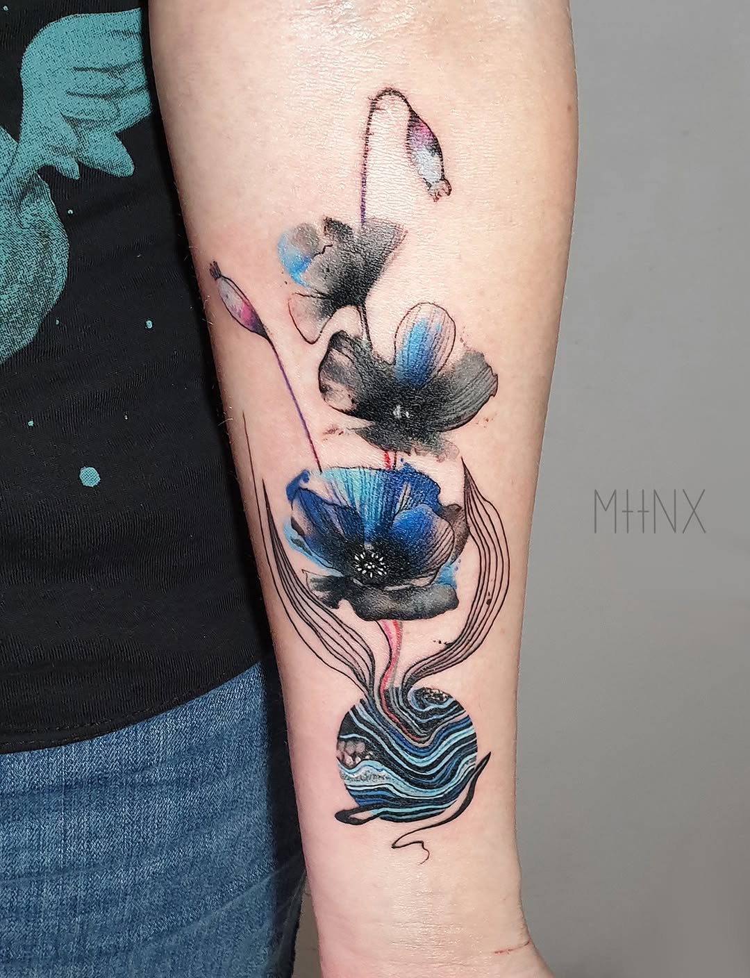 Tattoo by @mattynox — watercolor, fine_line