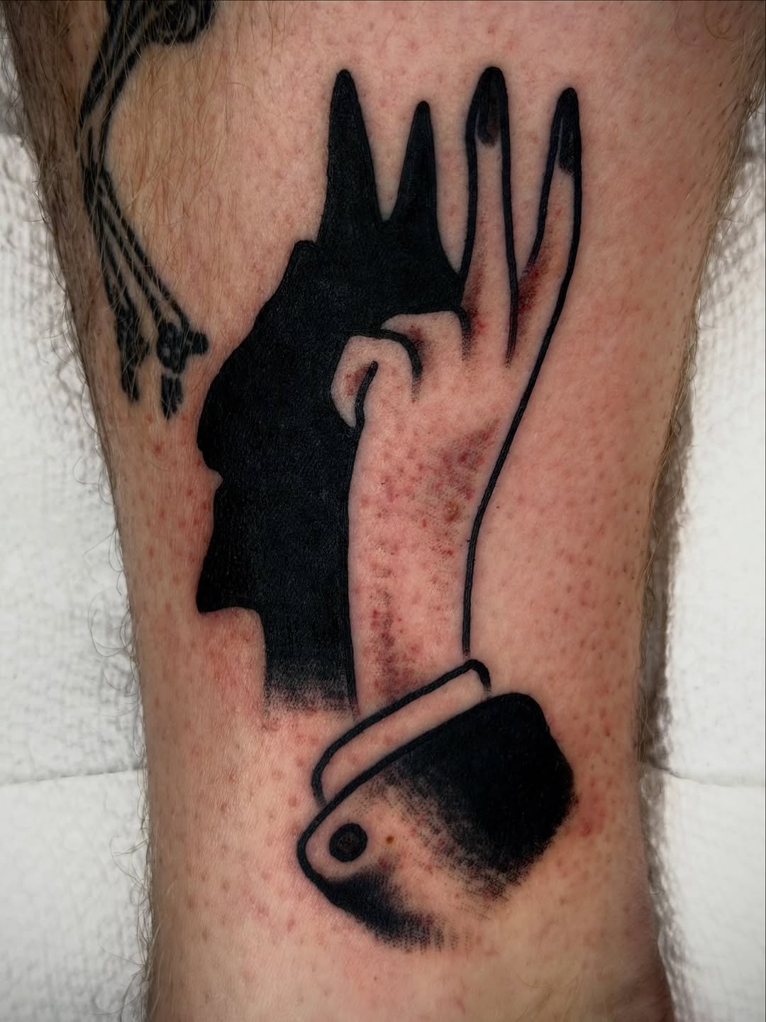 Tattoo by @kyleoharatattoo — blackwork, black_and_grey