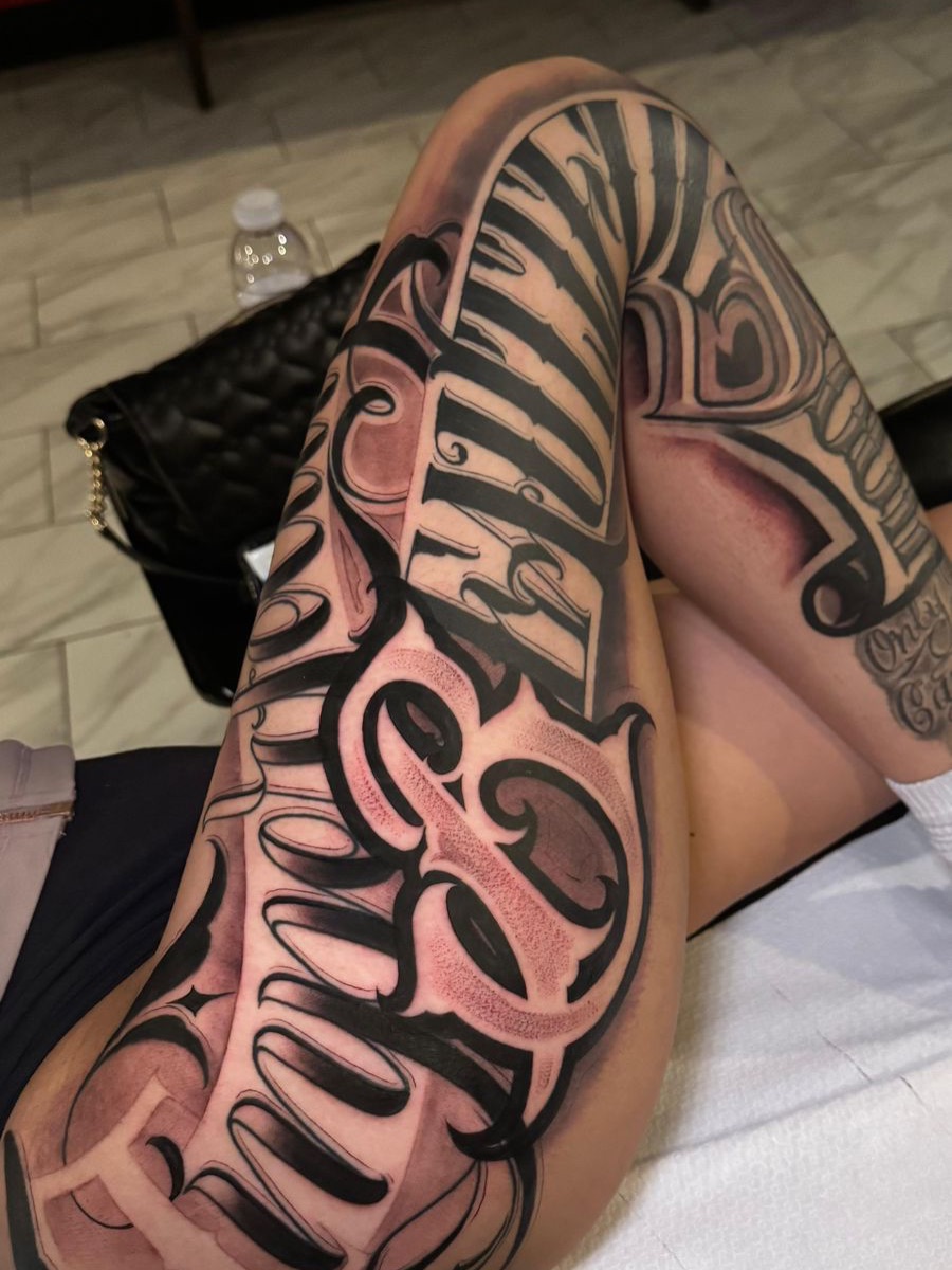 Tattoo by @suave.serg714 β lettering_script, chicano