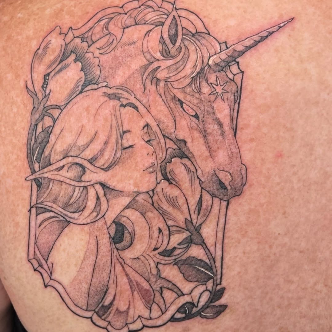 Tattoo by @savshimi — illustrative, black_and_grey