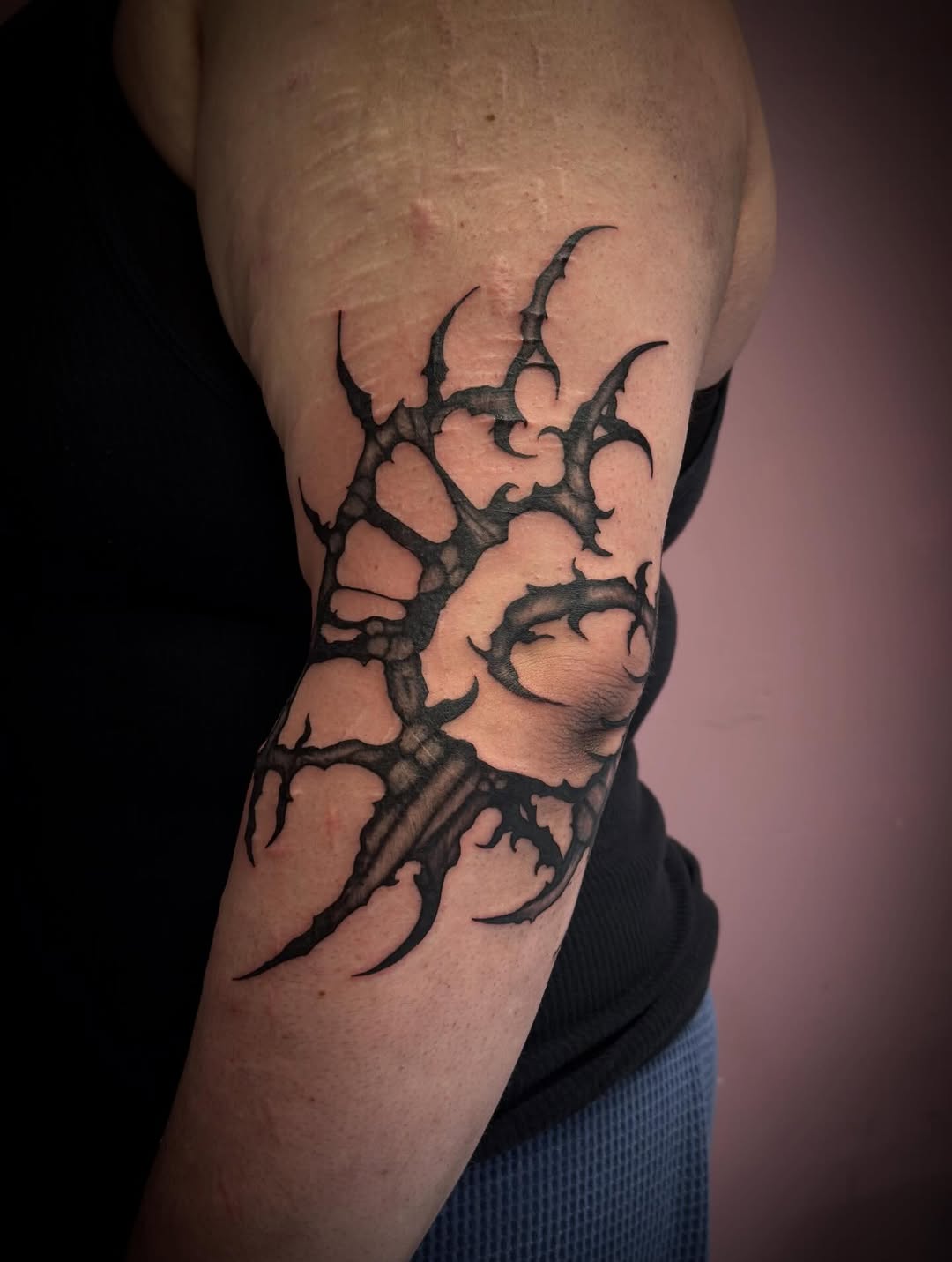 Tattoo by @acetats._ — blackwork, tribal