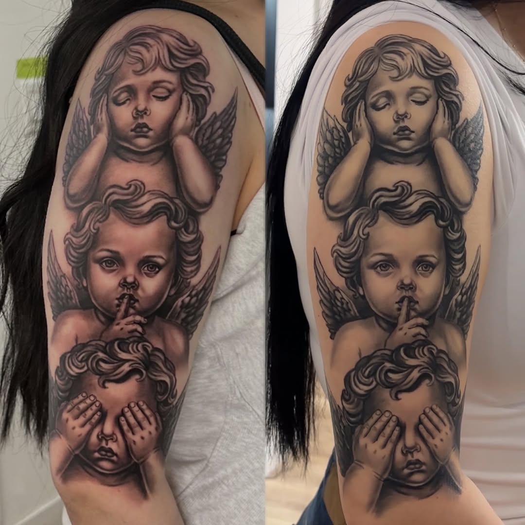 Tattoo by @mkv.ink — realism, black_and_grey