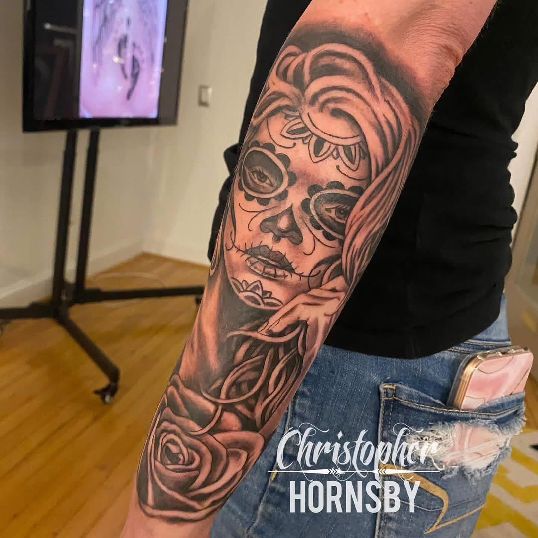 Tattoo by @christopherhornsbytattoos — black_and_grey, realism