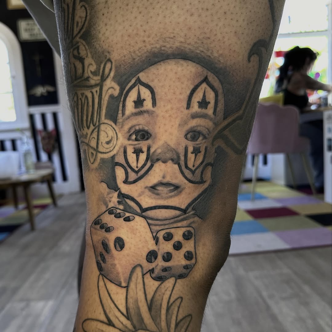 Tattoo by @dirtyletters937 — black_and_grey, illustrative