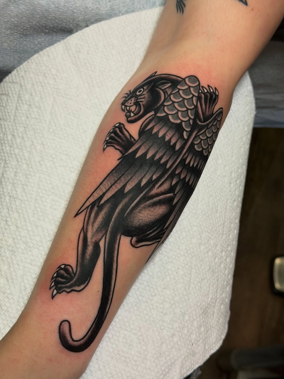 Tattoo by @brandonbeartattoos โ american_traditional, black_and_grey