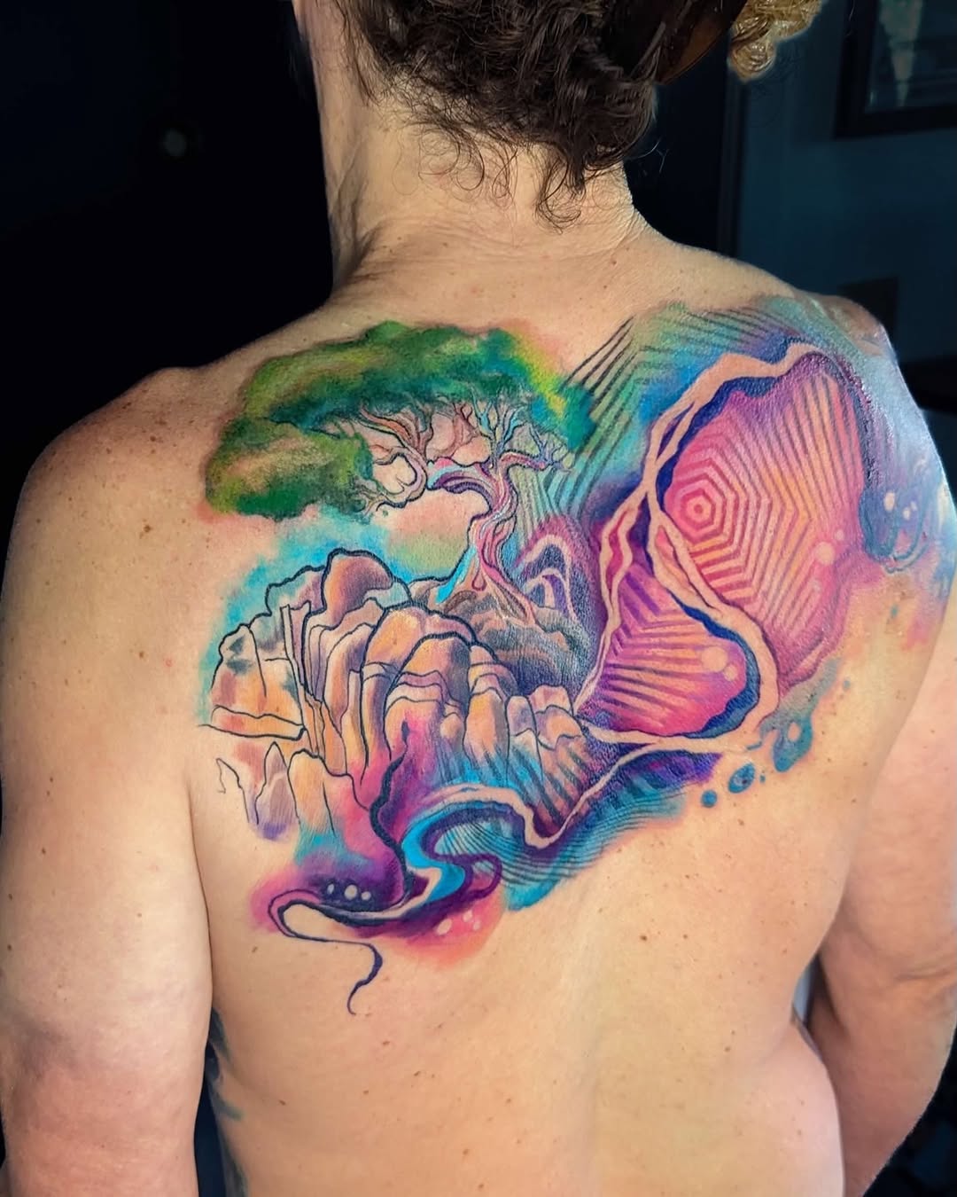 Tattoo by @painterlyfiend โ watercolor