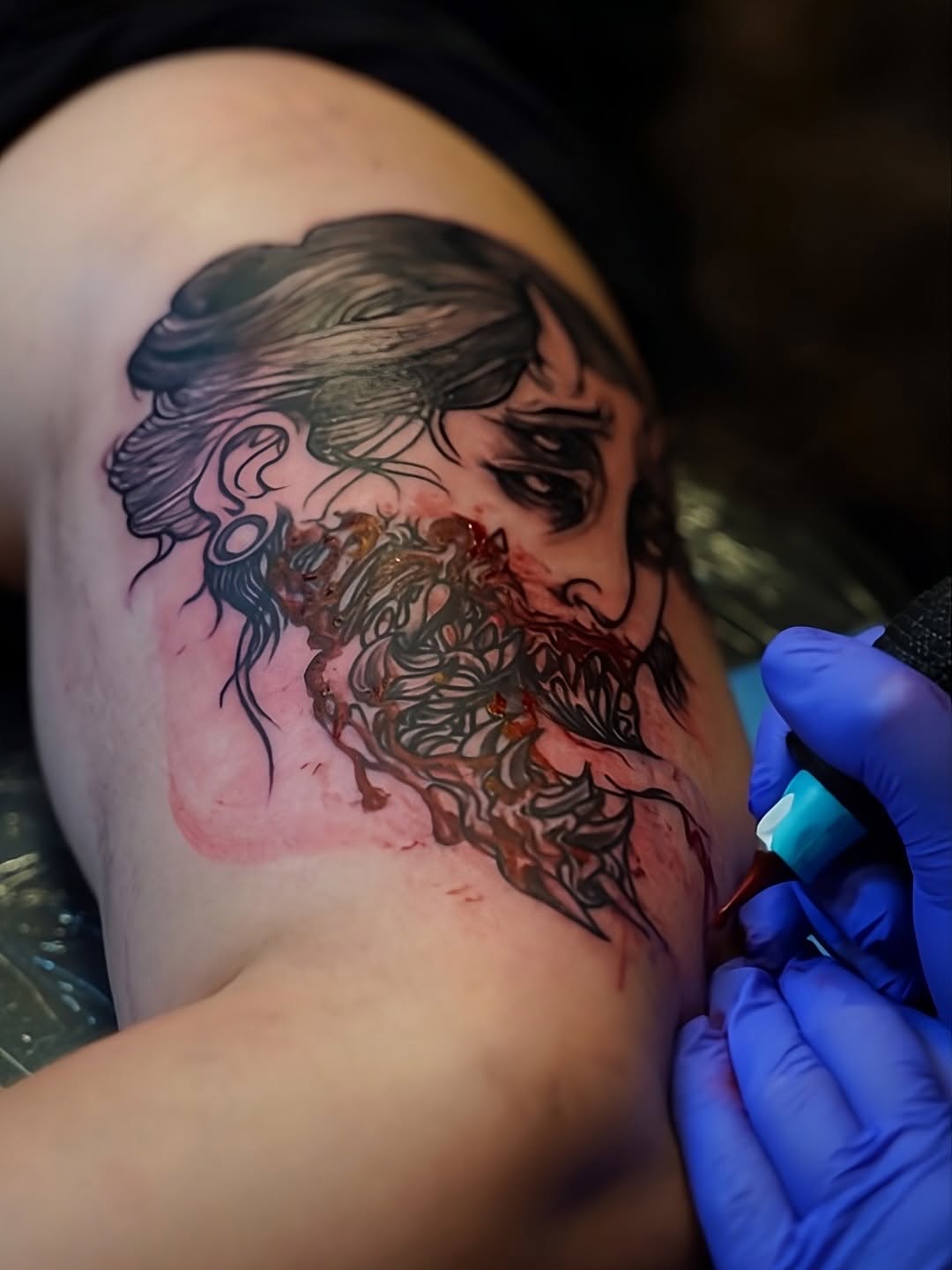 Tattoo by @rue_tattoos — dark_realism