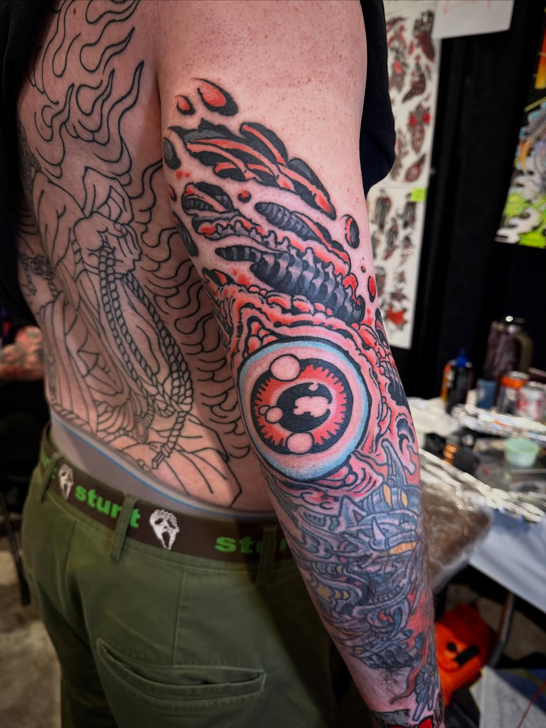 Tattoo by @zacblevins — new_school, trash_polka