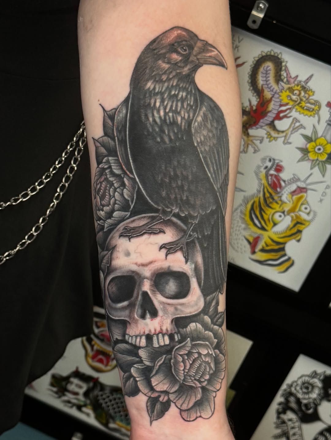 Tattoo by @inkyfruits โ realism, black_and_grey