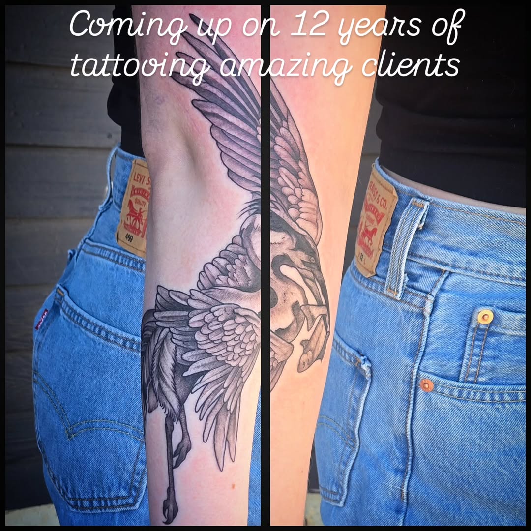 Tattoo by @killer_cait — realism, black_and_grey