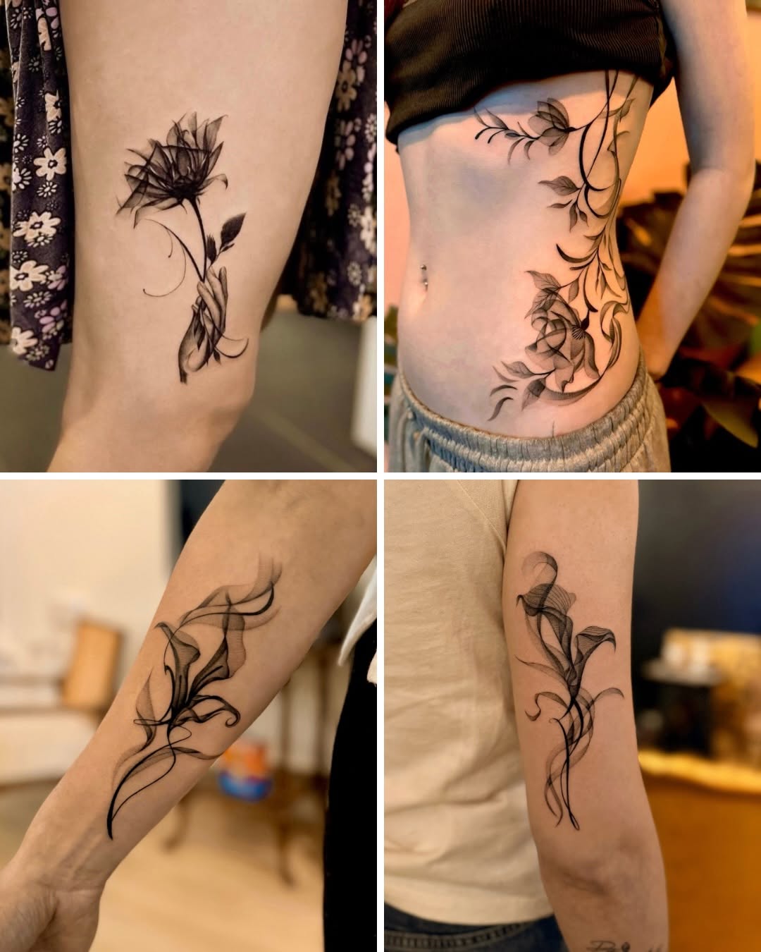 Tattoo by @tattooer_nick β fine_line, black_and_grey