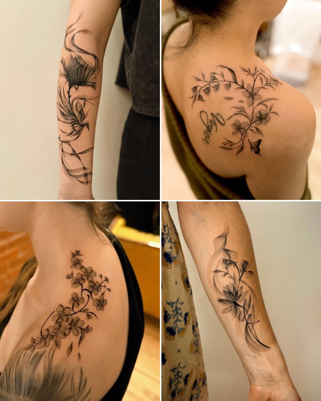 Tattoo by @tattooer_nick β fine_line, black_and_grey