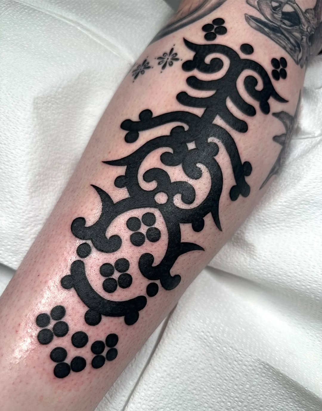 Tattoo by @krystaltattoo β tribal, blackwork