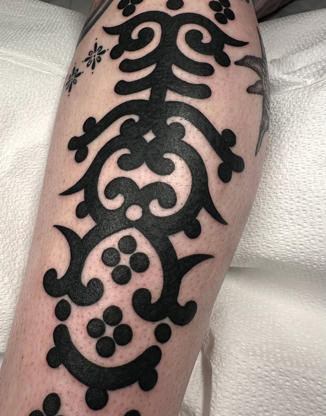 Tattoo by @krystaltattoo β tribal, blackwork