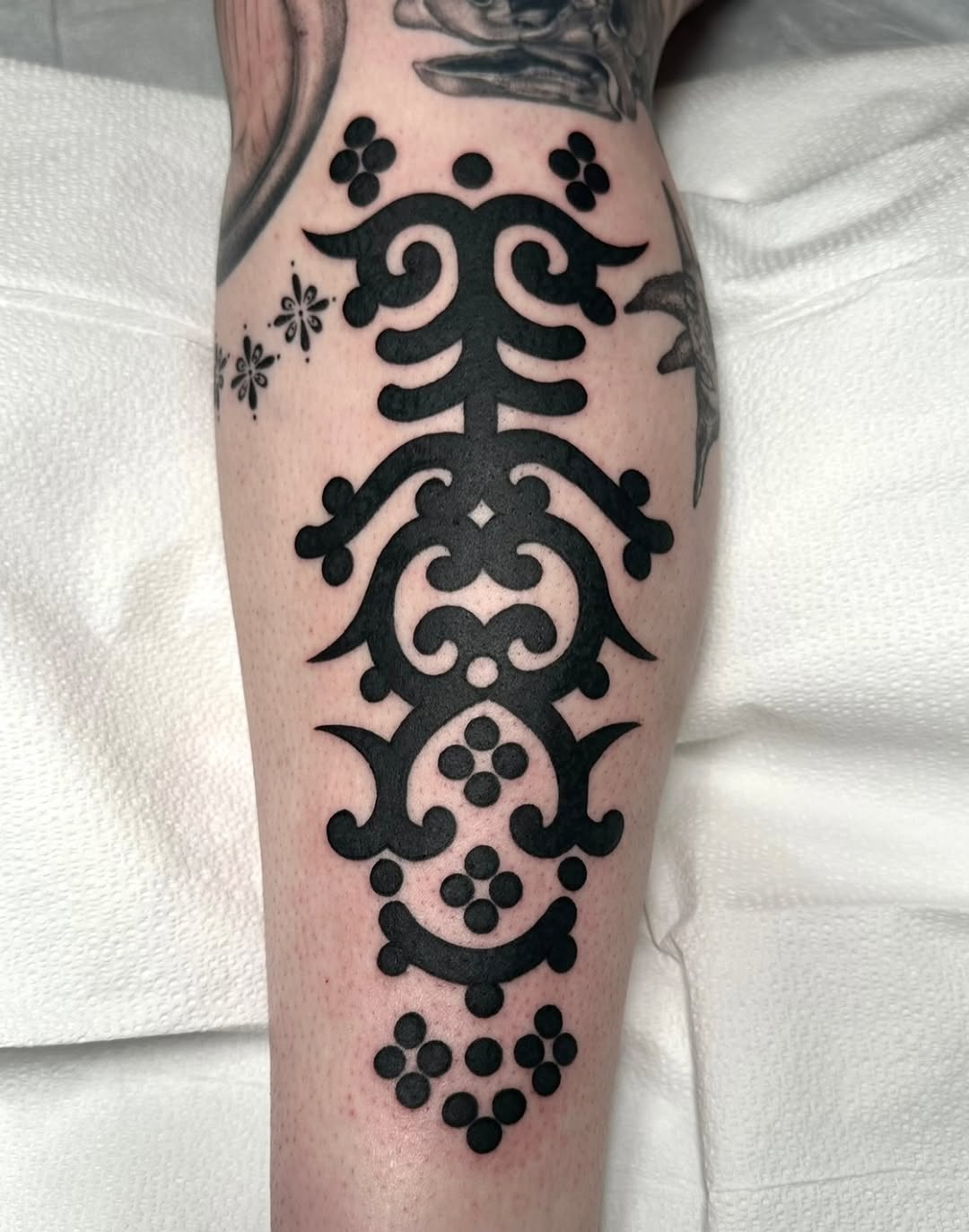 Tattoo by @krystaltattoo β blackwork, ornamental