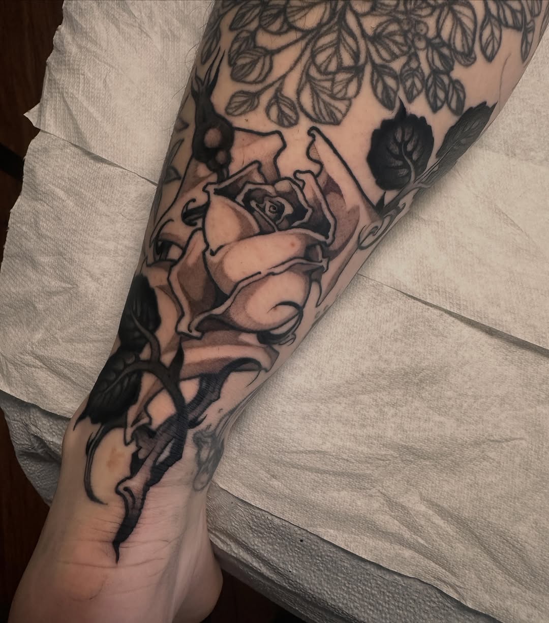 Tattoo by @grizzleyclaire — black_and_grey, realism
