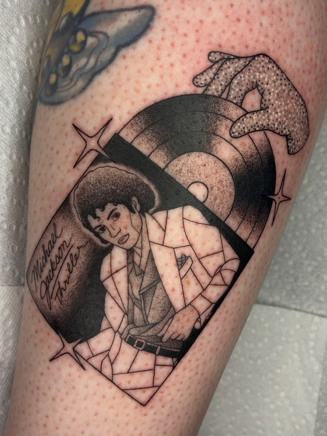 Tattoo by @shark_boy_tattoos โ illustrative, black_and_grey