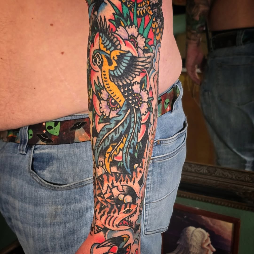 Tattoo by @aarondor — american_traditional, illustrative