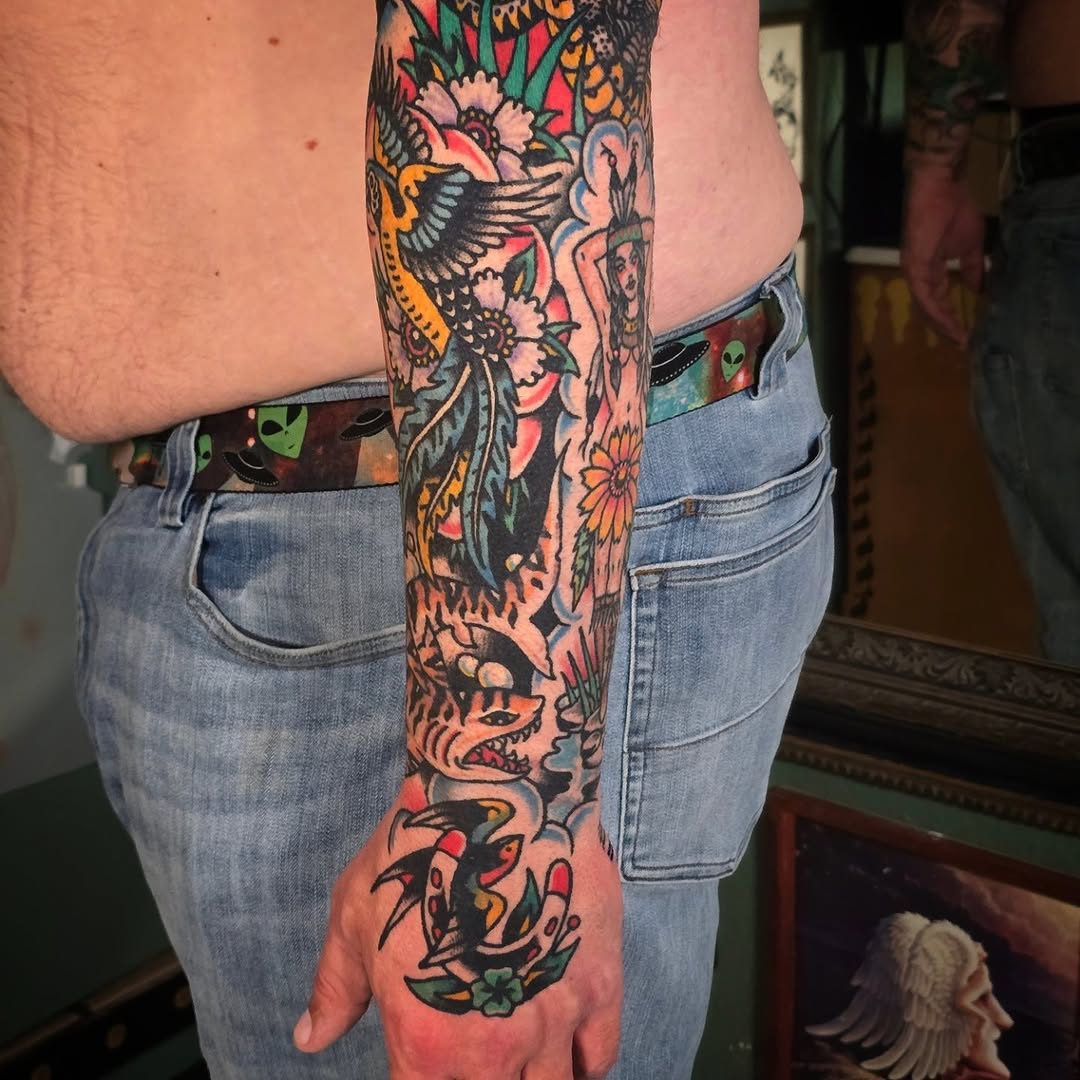 Tattoo by @aarondor — american_traditional, illustrative