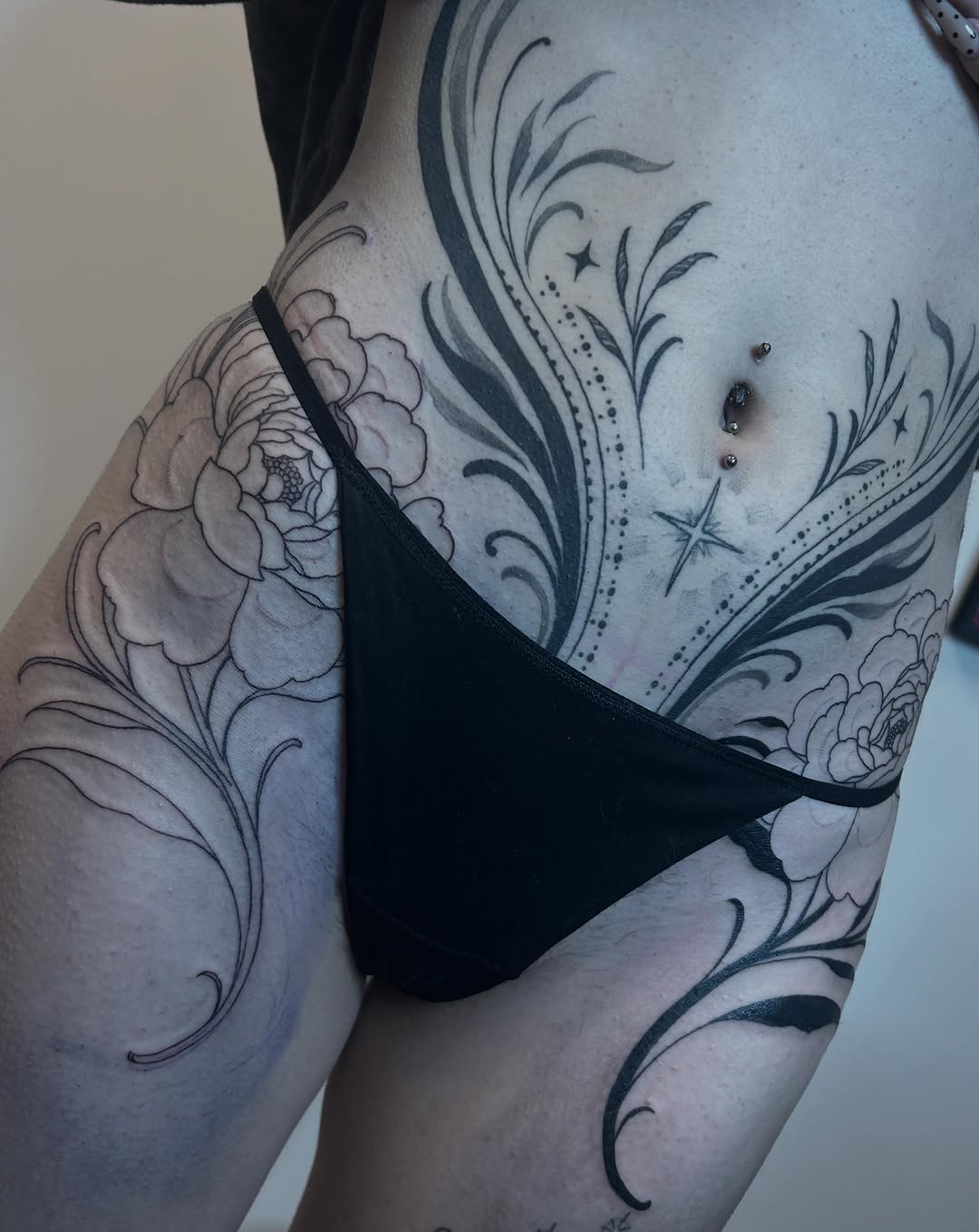 Tattoo by @ashleemshar — black_and_grey, ornamental