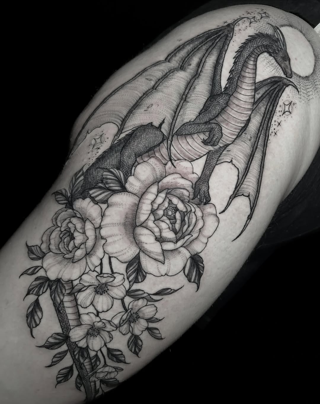 Tattoo by @ashleemshar — black_and_grey, realism